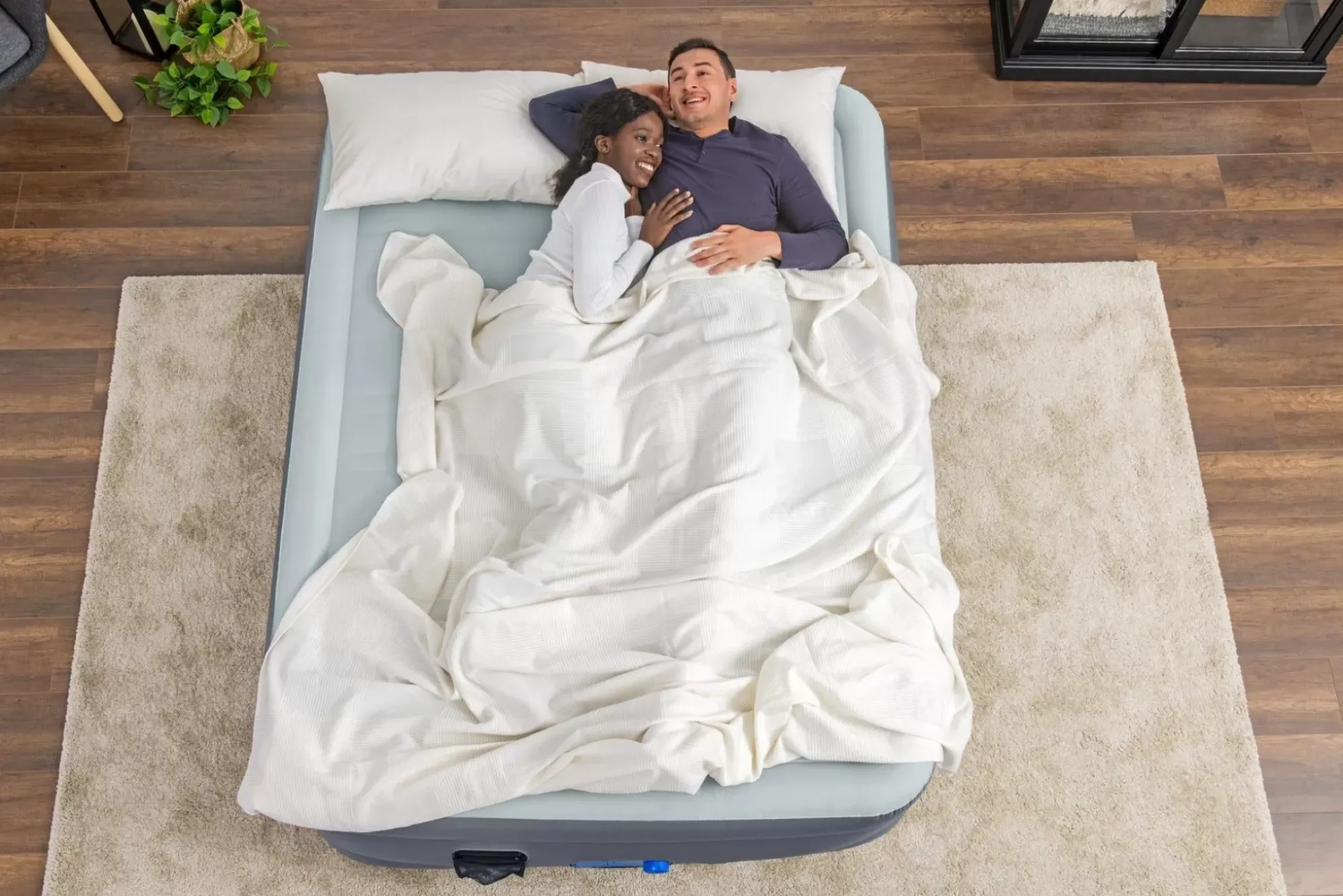 Bestway Indoor Air Mattresses< Alwayzaire Tough Guard Air Mattress Queen 20 With Built-In Dual Pump And Antimicrobial Coating