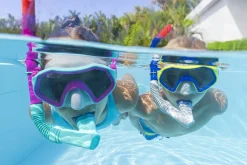 Bestway Swim Gear<® Crusader Youth Snorkel Set With Fins, Pink Ages 7+