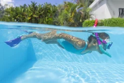 Bestway Swim Gear<® Crusader Youth Snorkel Set With Fins, Pink Ages 7+