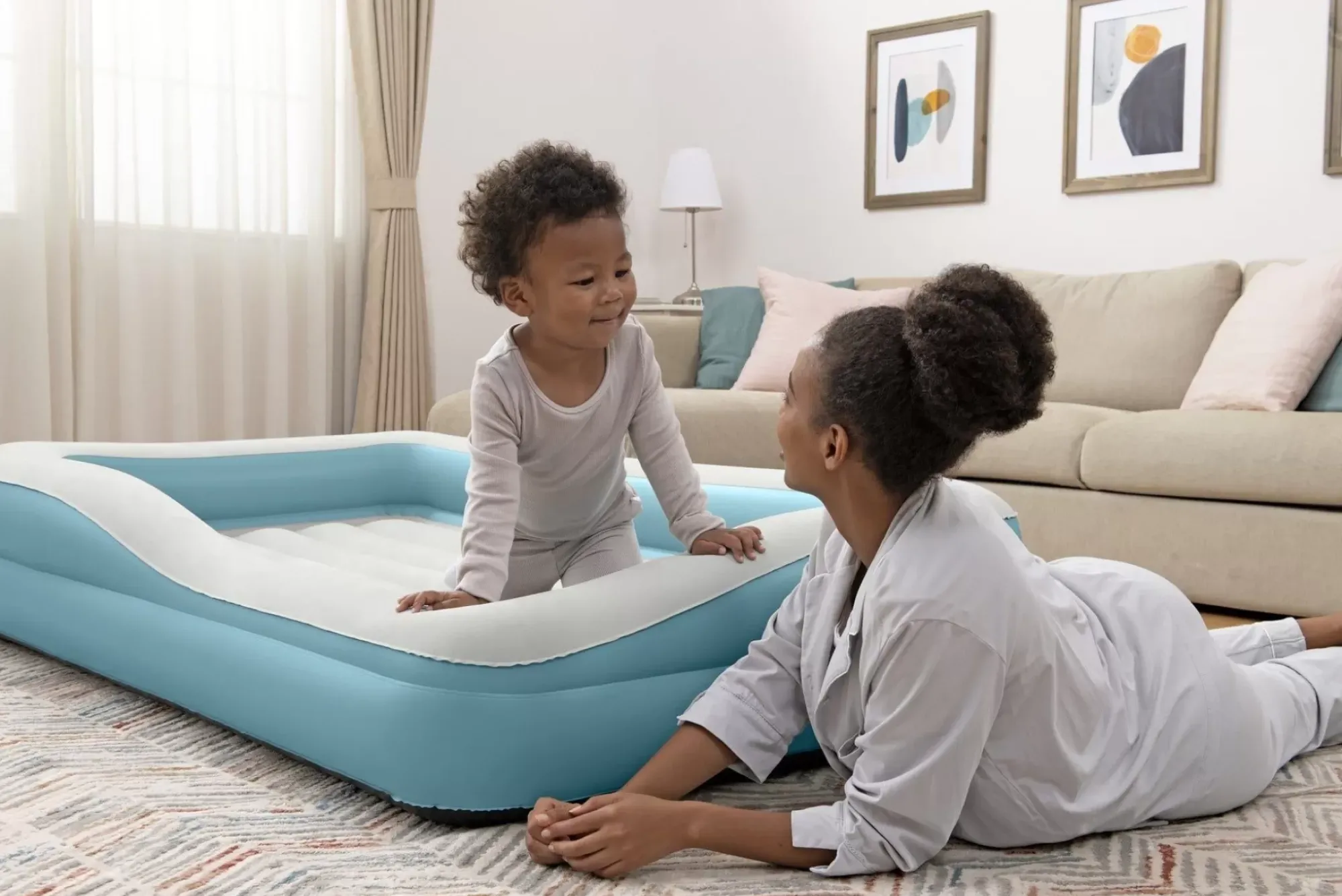 Bestway Indoor Air Mattresses< Easy-In Kids Air Mattress With Built-In Ac Pump