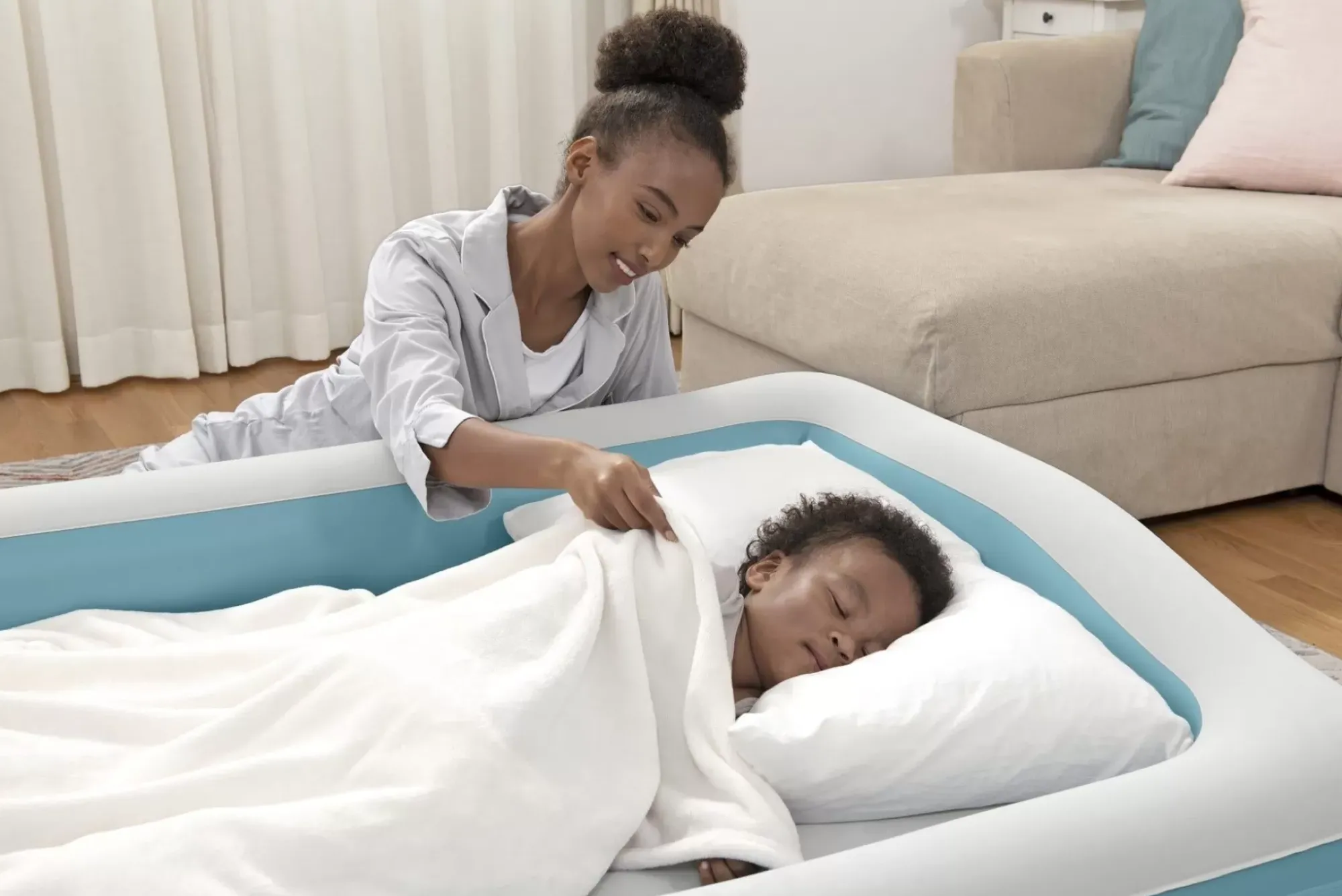 Bestway Indoor Air Mattresses< Easy-In Kids Air Mattress With Built-In Ac Pump