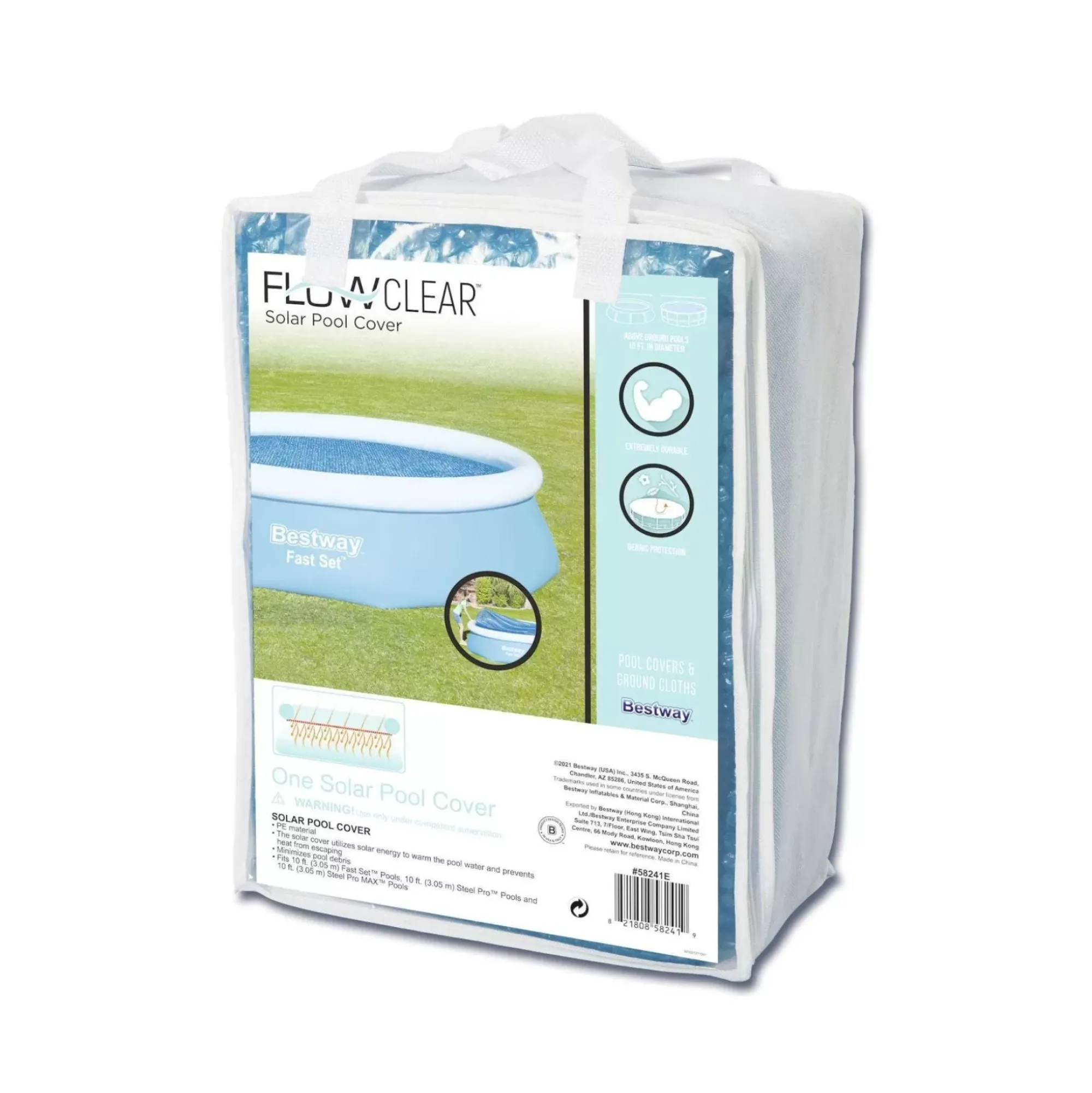 Bestway Pool Accessories< Flowclear 10' Solar Pool Cover Compatible With 10' Above Ground Pools