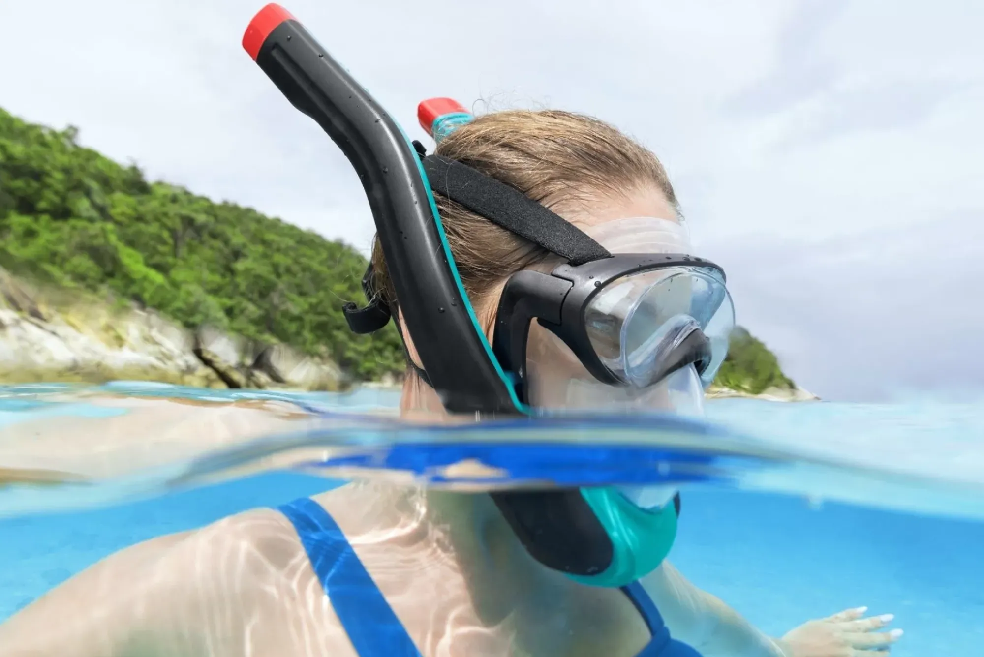 Bestway Swim Gear< Flowtech Multicolor Full-Face Snorkel Mask S/M