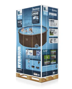 Bestway Hydrium Pools< Hydrium Steel Wall Above Ground Pool Set Round 16' X 52