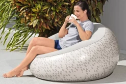 Bestway Air Chairs< Inflate-A-Chair Inflatable Chair, Cream