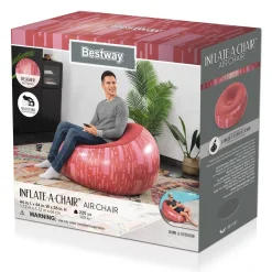 Bestway Air Chairs< Inflate-A-Chair Inflatable Chair, Red