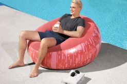 Bestway Air Chairs< Inflate-A-Chair Inflatable Chair, Red