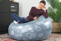 Bestway Air Chairs< Inflate-A-Chair Inflatable Chair, Gray