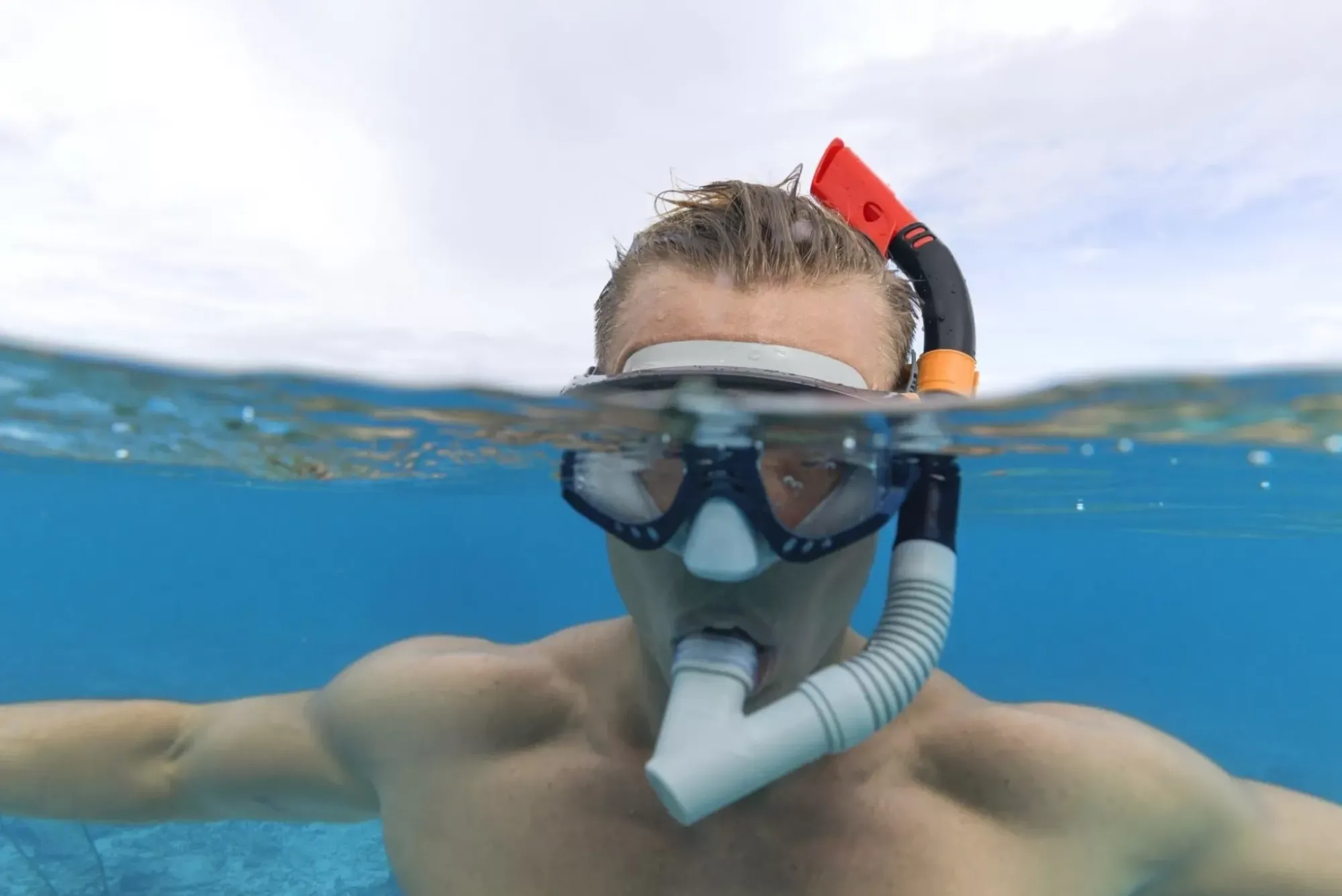 Bestway Swim Gear< Spark Wave Teal Unisex Adult Snorkel Set With Fins, Ages 14+