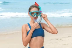 Bestway Swim Gear< Spark Wave Teal Unisex Adult Snorkel Set With Fins, Ages 14+