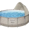 Bestway Steel Pro Max Pools< Steel Pro Max 13' X 42 Round Above Ground Pool Set With Canopy
