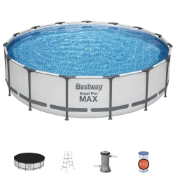 Bestway Steel Pro Max Pools< Steel Pro Max 15' X 42 Above Ground Pool Set