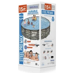 Bestway Steel Pro Max Pools< Steel Pro Max 15' X 42 Above Ground Pool Set