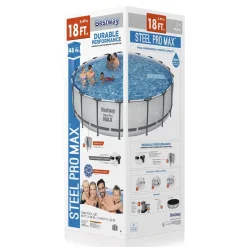 Bestway Steel Pro Max Pools< Steel Pro Max 18' X 48 Above Ground Pool Set