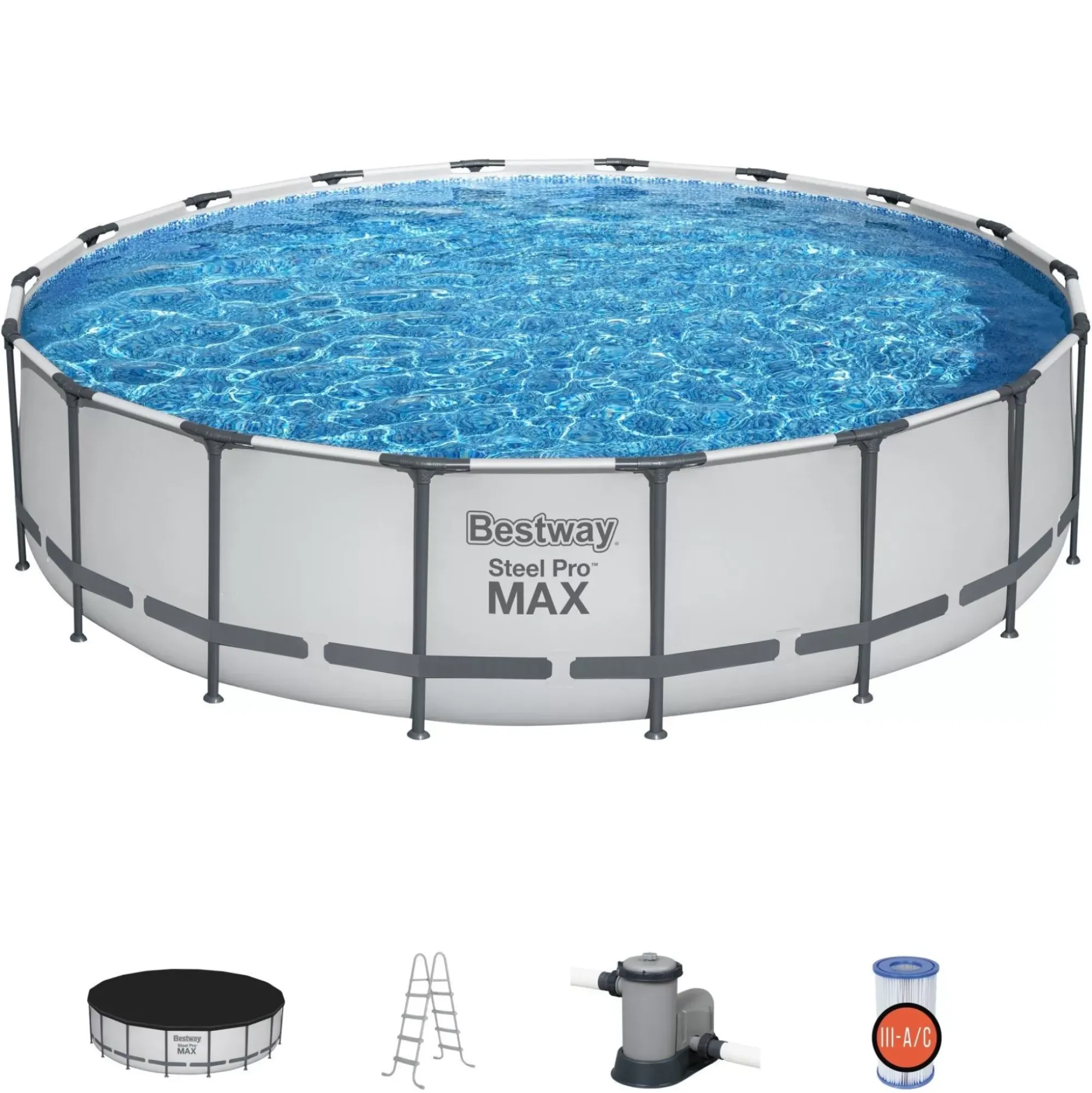 Bestway Steel Pro Max Pools< Steel Pro Max 18' X 48 Above Ground Pool Set