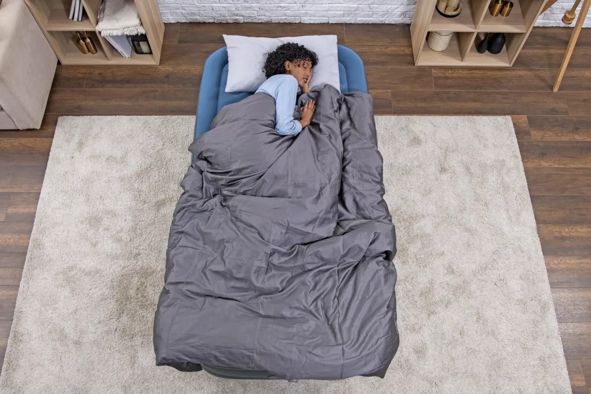 Bestway Indoor Air Mattresses< Tough Guard Air Mattress Twin 18 With Built-In Ac Pump And Antimicrobial Coating