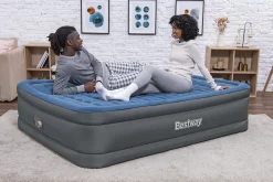 Bestway Indoor Air Mattresses< Tough Guard Air Mattress Queen 18 With Built-In Ac Pump And Antimicrobial Coating