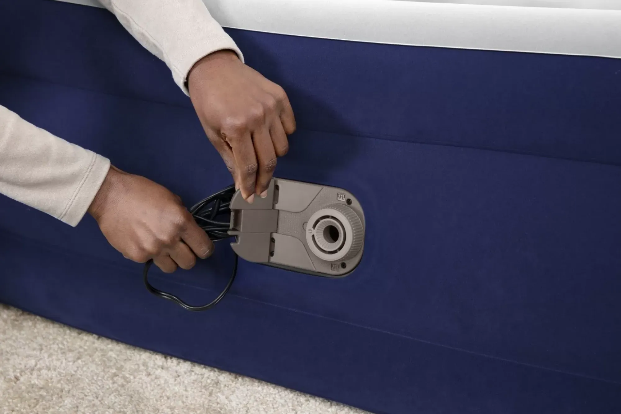 Bestway Indoor Air Mattresses< Tritech Air Mattress Full 15 With Built-In Ac Pump Included And Antimicrobial Coating