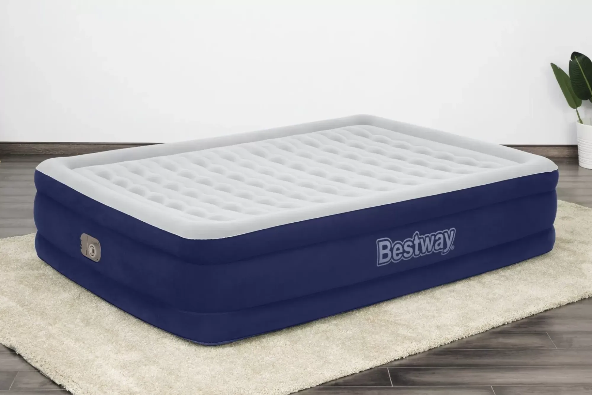 Bestway Indoor Air Mattresses< Tritech Air Mattress Full 15 With Built-In Ac Pump Included And Antimicrobial Coating