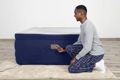 Bestway Indoor Air Mattresses< Tritech Air Mattress Queen 24 With Built-In Ac Pump Included And Antimicrobial Coating
