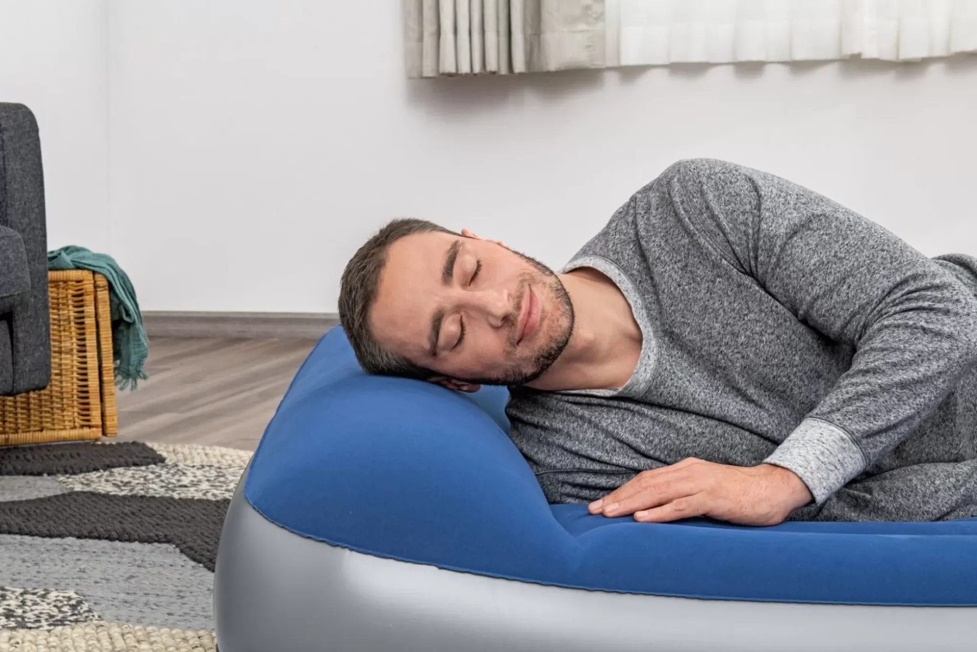 Bestway Indoor Air Mattresses< Tritech Air Mattress Full 12" With Built-In Ac Pump And Antimicrobial Coating