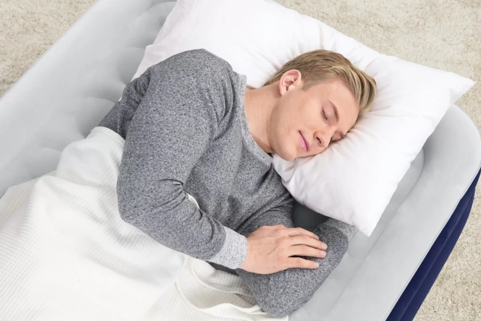 Bestway Indoor Air Mattresses< Tritech Air Mattress Twin 15 With Built-In Ac Pump Included And Antimicrobial Coating