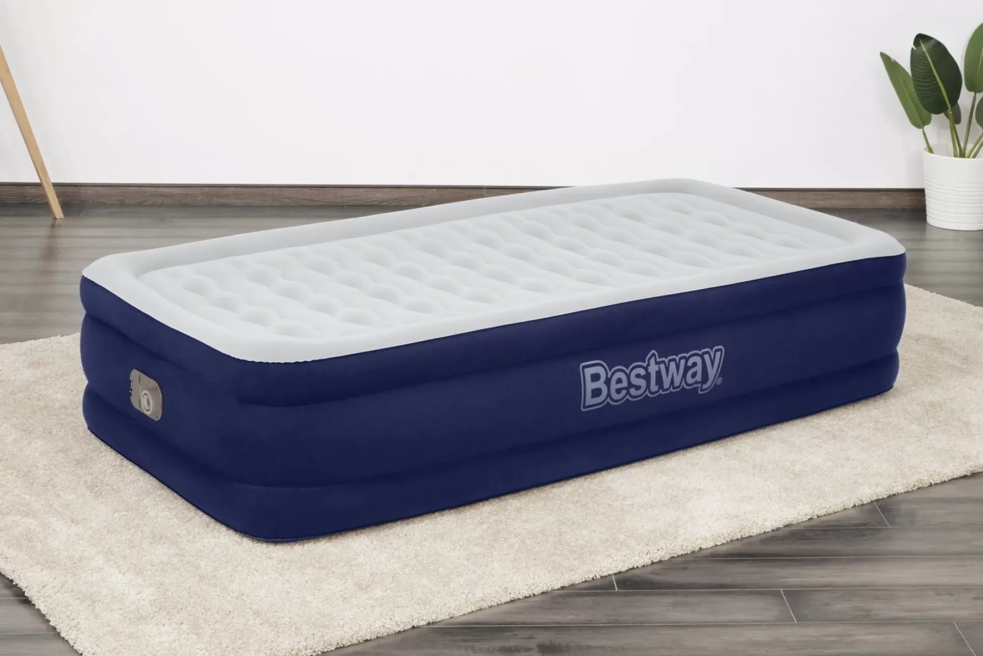 Bestway Indoor Air Mattresses< Tritech Air Mattress Twin 15 With Built-In Ac Pump Included And Antimicrobial Coating