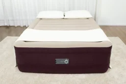 Bestway Indoor Air Mattresses< Tritech Fashion Flock Air Mattress Queen 20" With Built-In Ac Pump And Antimicrobial Coating