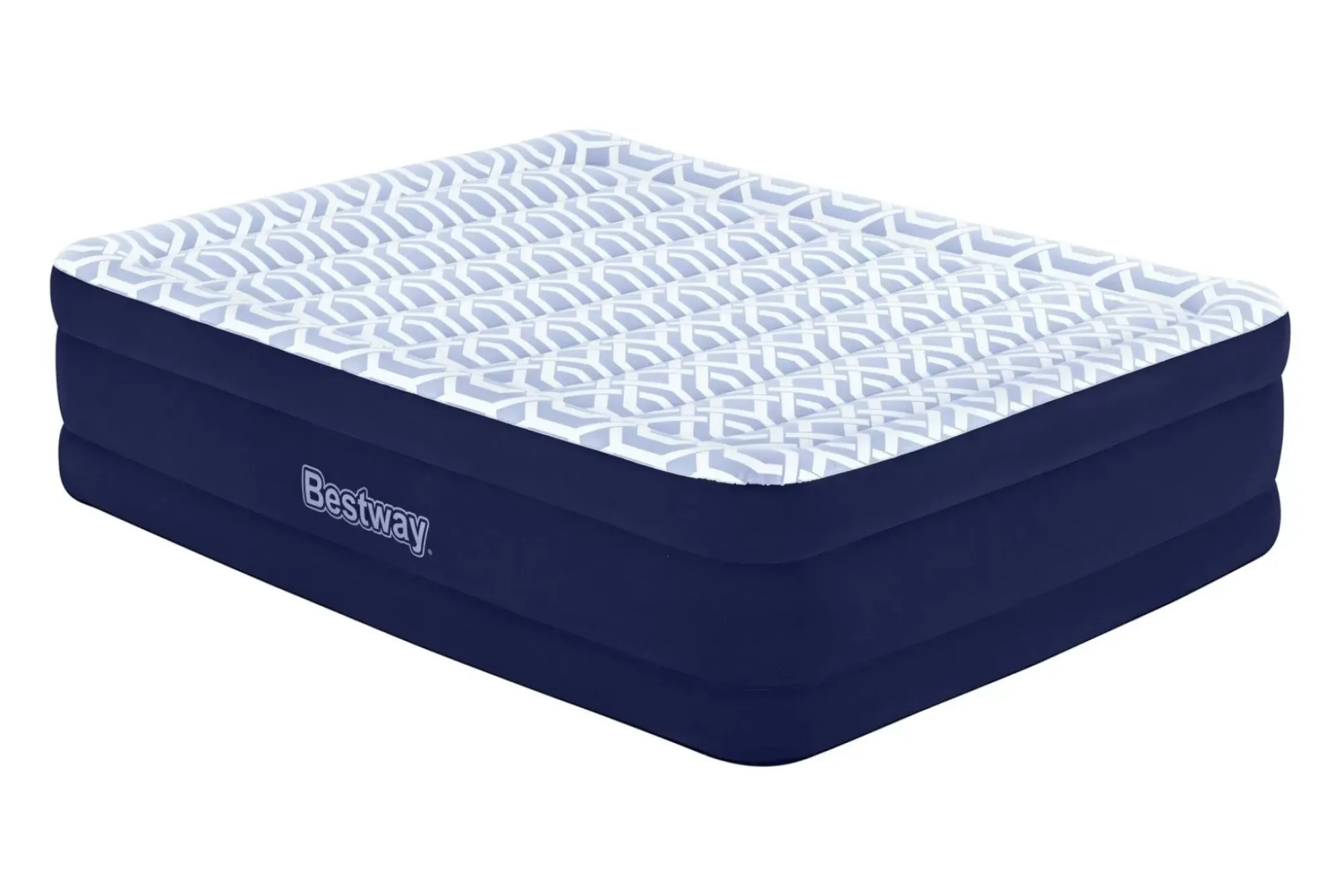 Bestway Indoor Air Mattresses< Tritech Fashion Flock Air Mattress Queen 20" With Built-In Ac Pump And Antimicrobial Coating