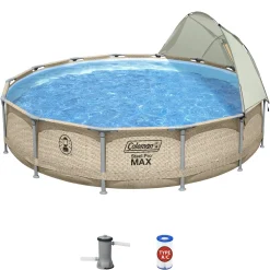 Bestway Steel Pro Max Pools<Coleman Steel Pro Max 14' X 33 Round Metal Frame Above Ground Pool Set