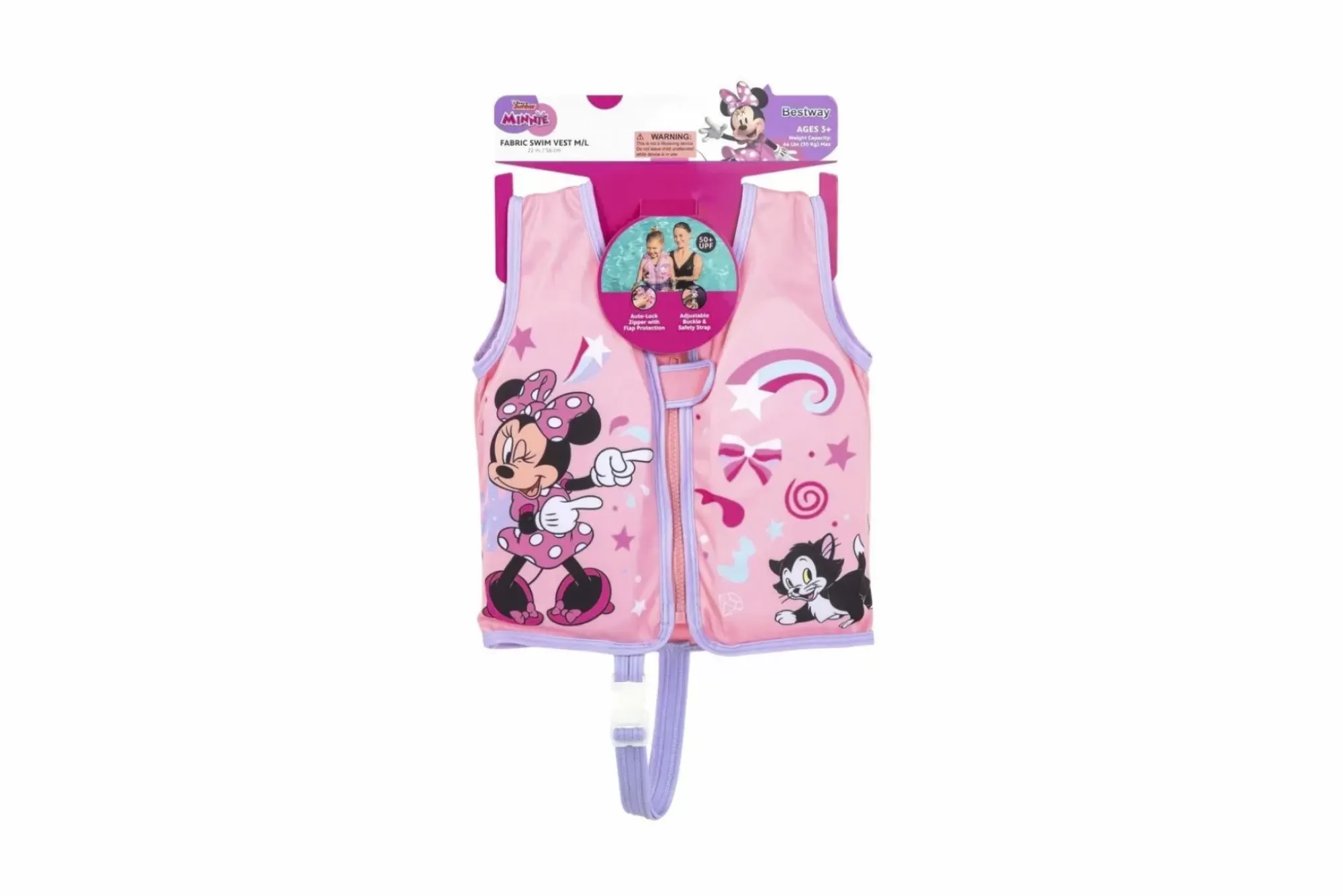 Bestway Swim Trainers<Disney Junior Minnie Mouse Pink Fabric Child Swim Vest, Medium To Large