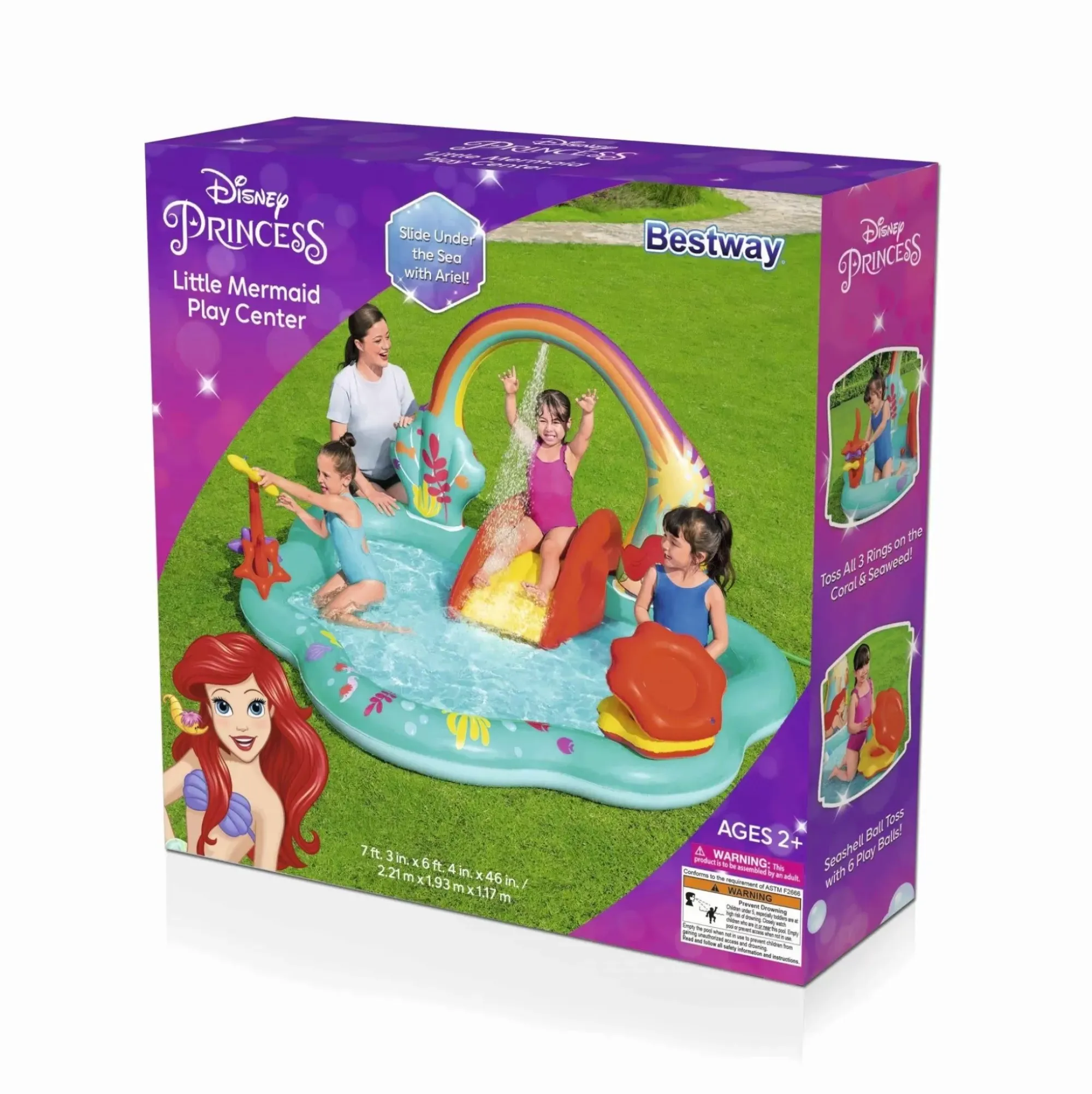 Bestway Play Centers<Disney Little Mermaid Inflatable Kids Water Play Center