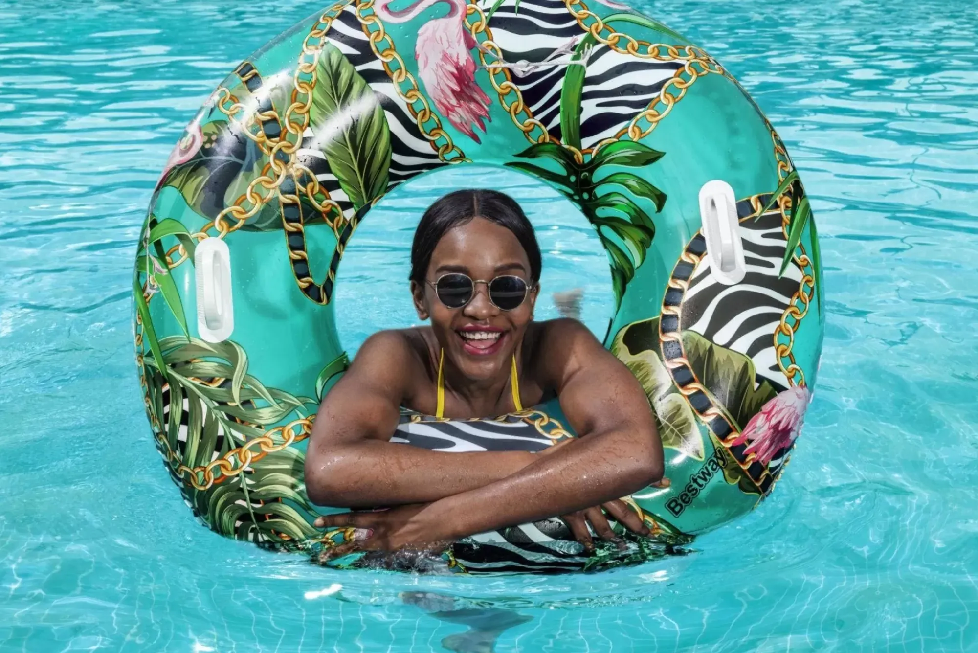 Bestway Pool Floats<H2Ogo! 45 Floral Fantasy Pool Ring Float