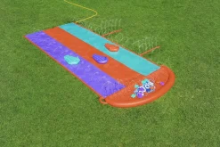 Bestway Water Slides<H2Ogo! 16' Triple Water Slide With Sponge Soakers Toys And Three Riders