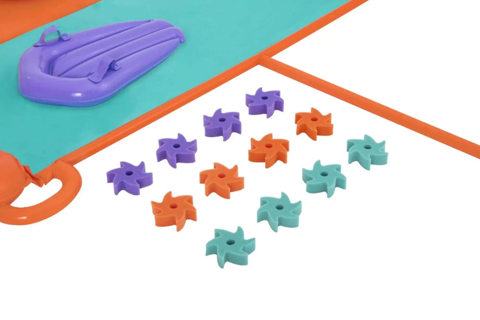 Bestway Water Slides<H2Ogo! 16' Triple Water Slide With Sponge Soakers Toys And Three Riders