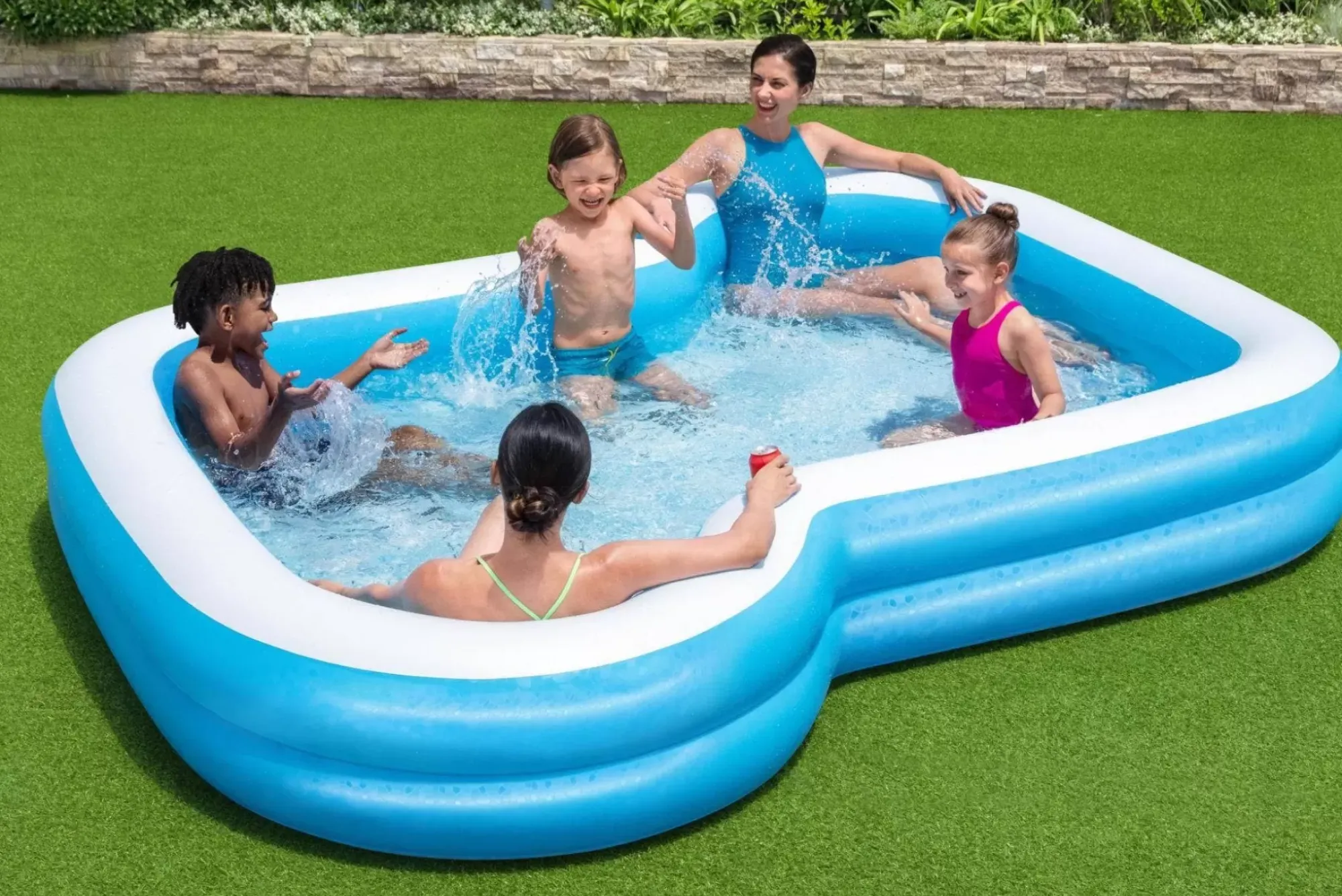 Bestway Family Pools<H2Ogo! 10' X 9' X 18 Sunsational Inflatable Kiddie And Family Pool