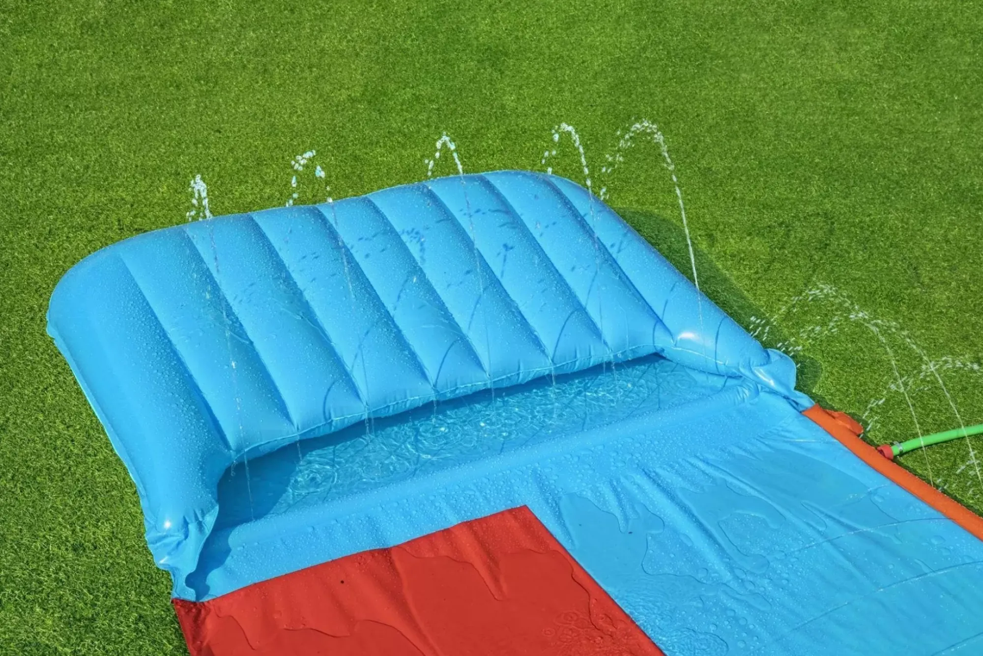 Bestway Water Slides<H2Ogo! Child Double Lane Water Slide With Tsunami Splash Ramp 16'