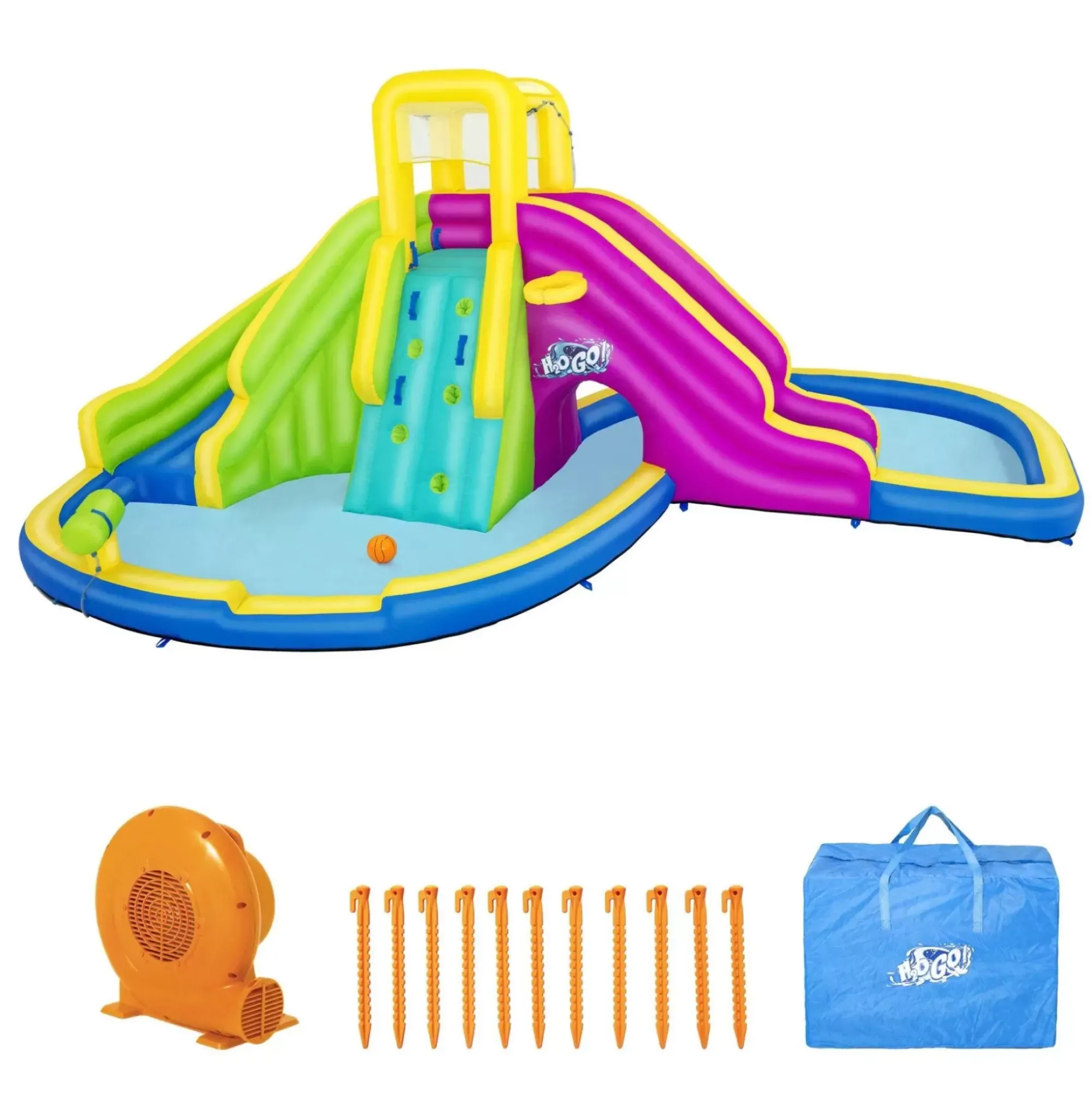 Bestway Mega Water Parks<H2Ogo! Funfinity Splash Kids Inflatable Water Park 19'