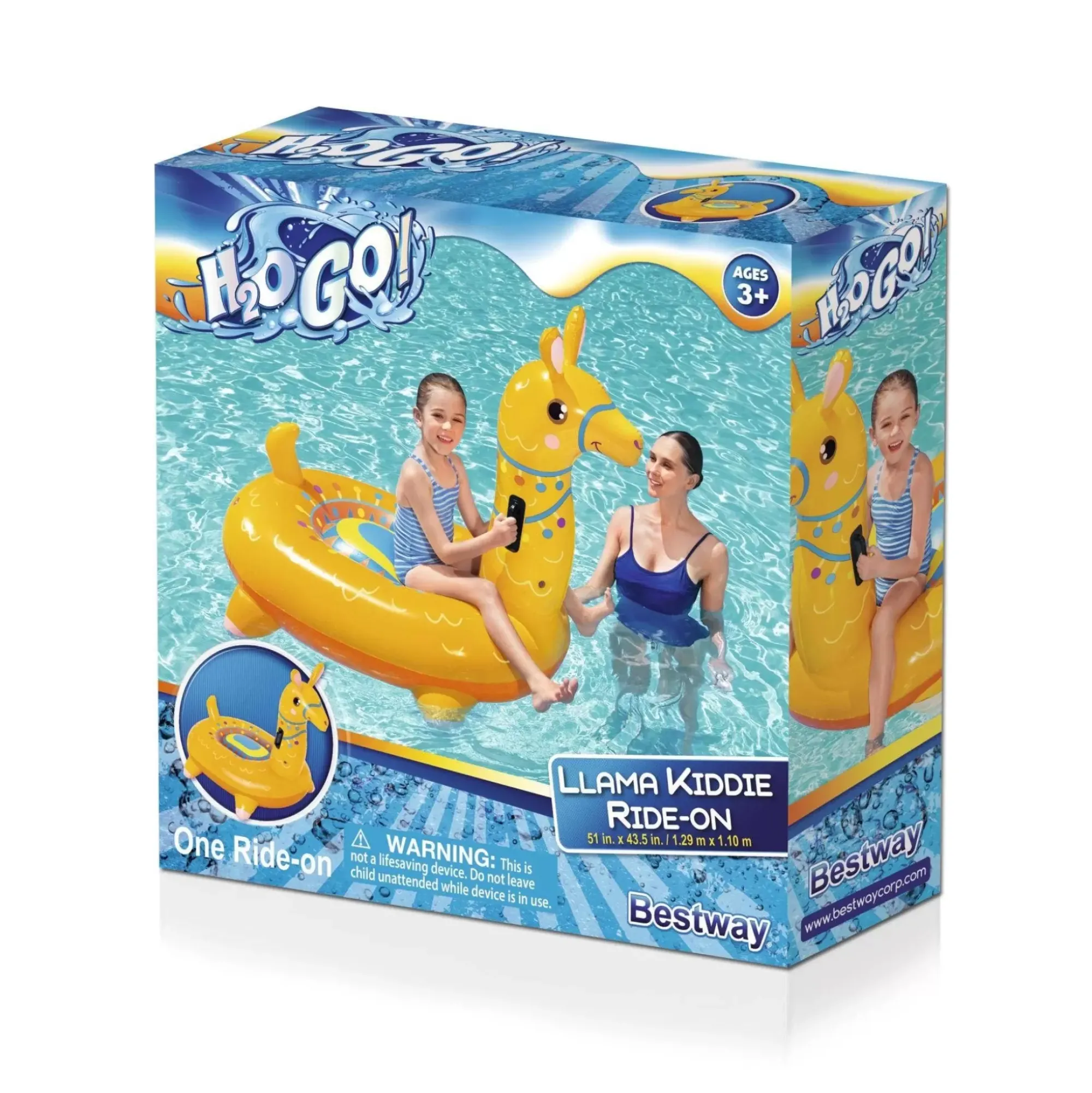 Bestway Pool Floats<H2Ogo! Llama Kiddie Ride-On Pool Float