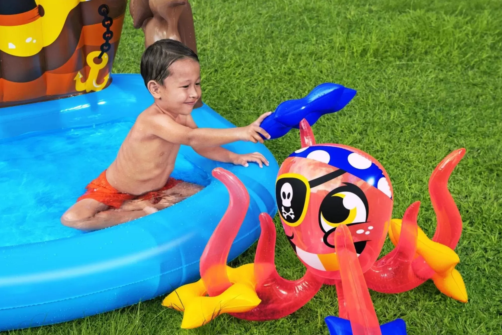 Bestway Kiddie Pools<H2Ogo! Ships Ahoy Inflatable Kids Water Play Center