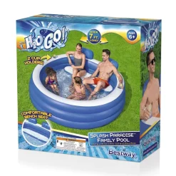Bestway Family Pools<H2Ogo! Splash Paradise 7'7 X 7'2 X 31 Inflatable Family Pool