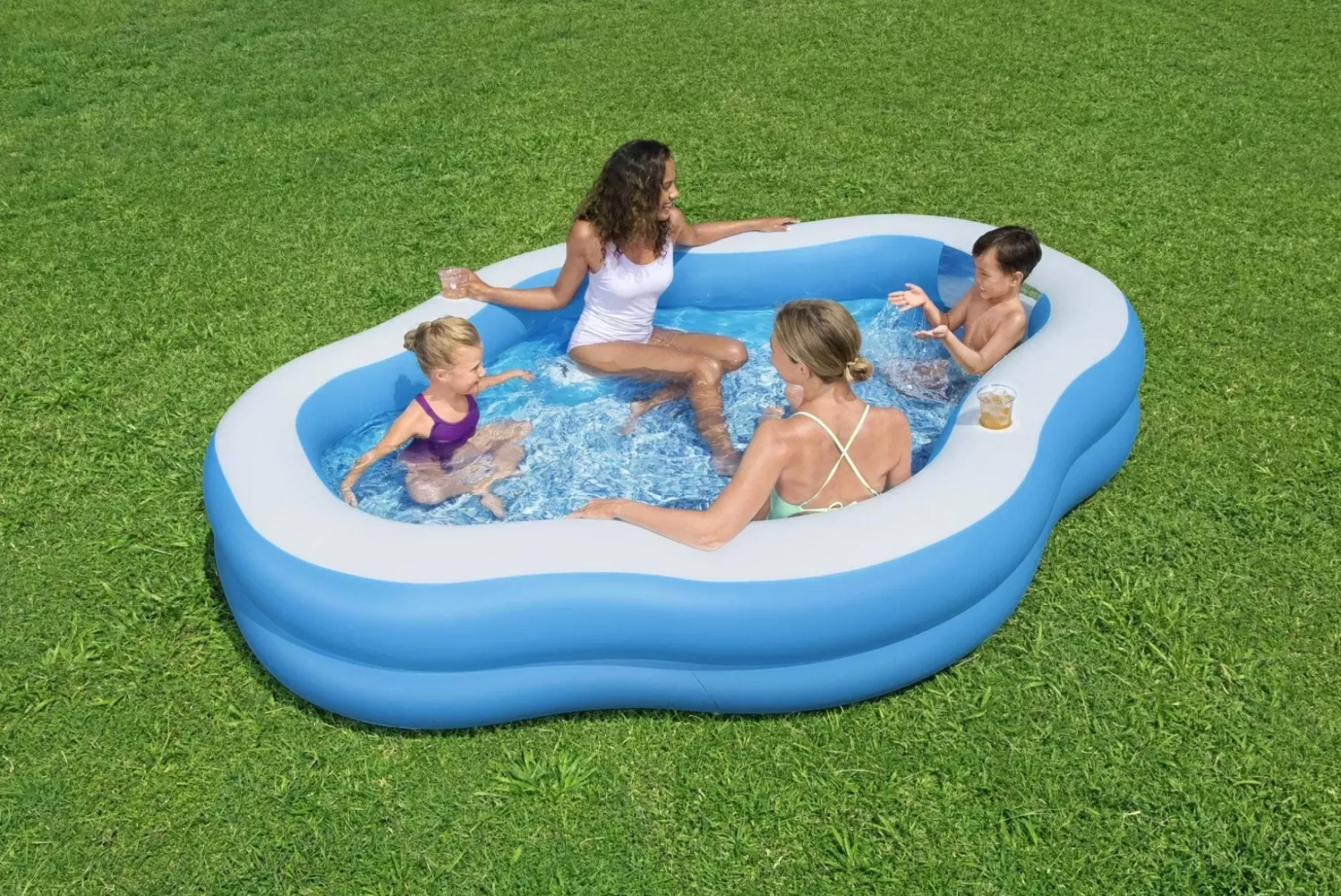 Bestway Family Pools<H2Ogo! Splashview 8' Inflatable Kiddie Pool With See-Through Window