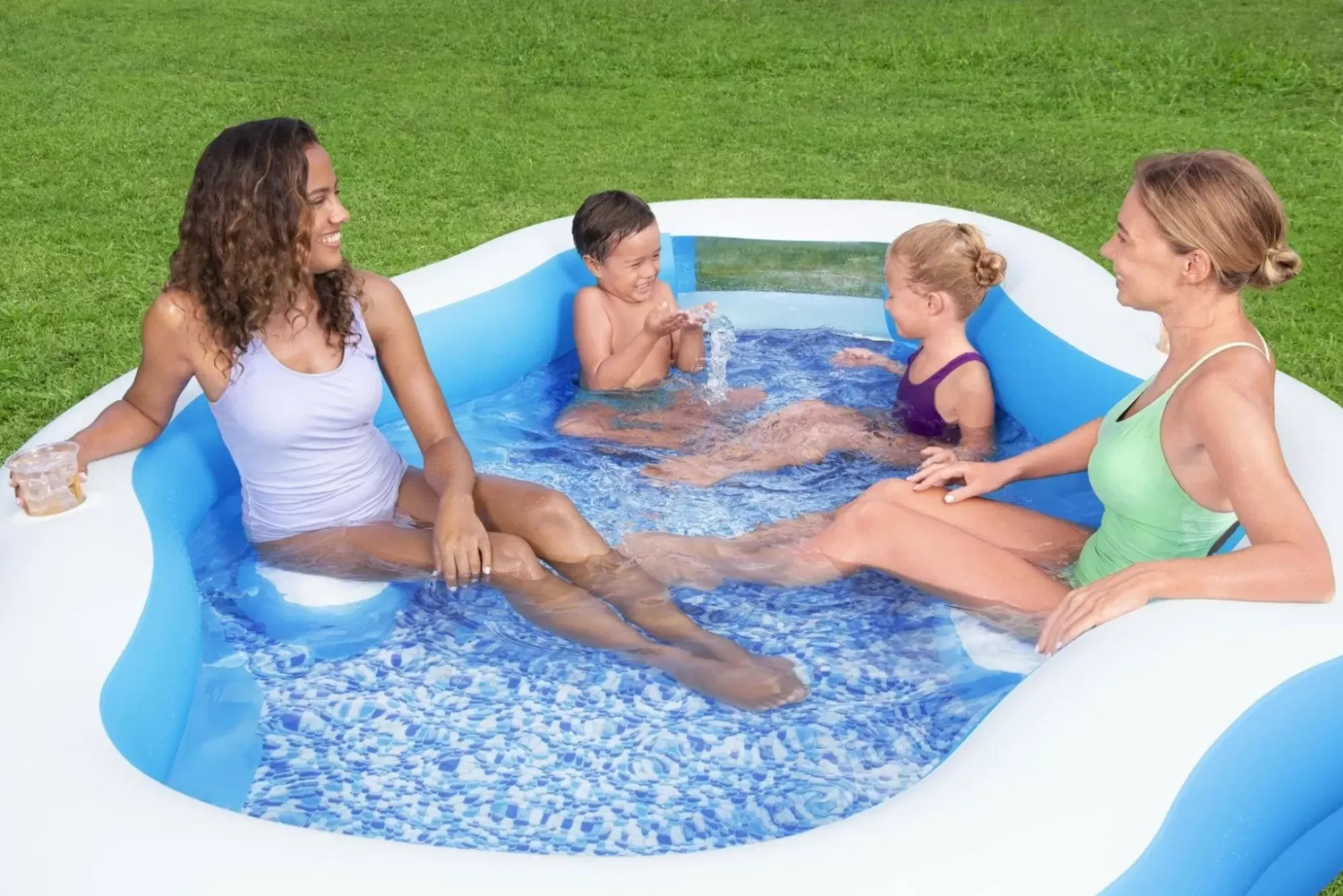 Bestway Family Pools<H2Ogo! Splashview 8' Inflatable Kiddie Pool With See-Through Window