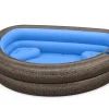 Bestway Kiddie Pools<H2Ogo! Truprint Wicker 7'7 X 70 X 21 Soft Sided Inflatable Family Kiddie Pool