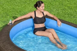 Bestway Kiddie Pools<H2Ogo! Truprint Wicker 7'7 X 70 X 21 Soft Sided Inflatable Family Kiddie Pool