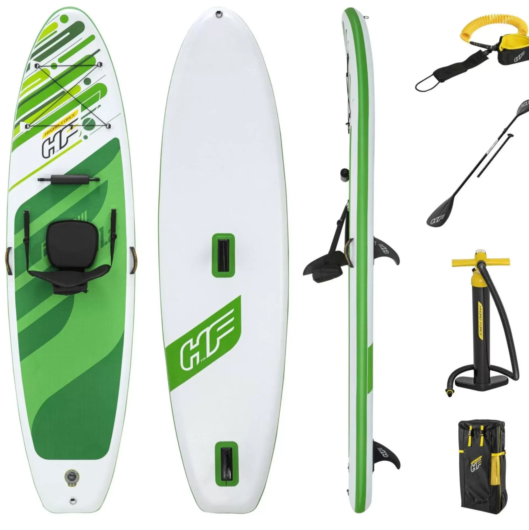 Bestway Paddleboards<Hydro-Force Freesoul Tech Inflatable Convertible Stand-Up Paddleboard And Kayak Set 11'2"