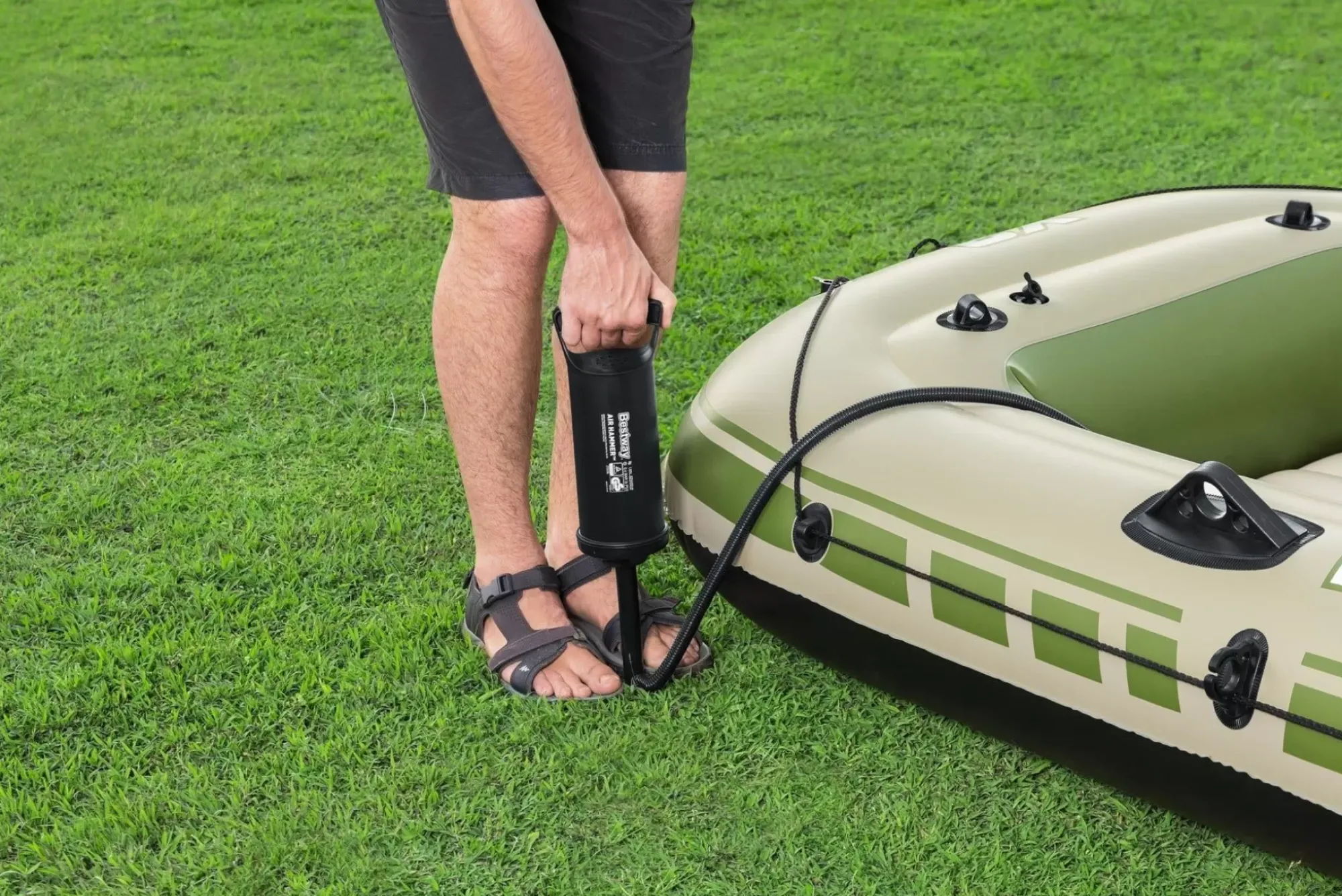 Bestway Rafts<Hydro-Force Voyager X3 Inflatable Raft Set 9'8