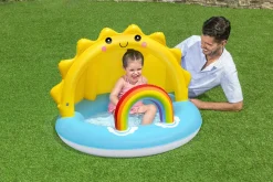 Bestway Kiddie Pools<Play Day Sun Shaded Round Inflatable Baby Pool 39 X 29