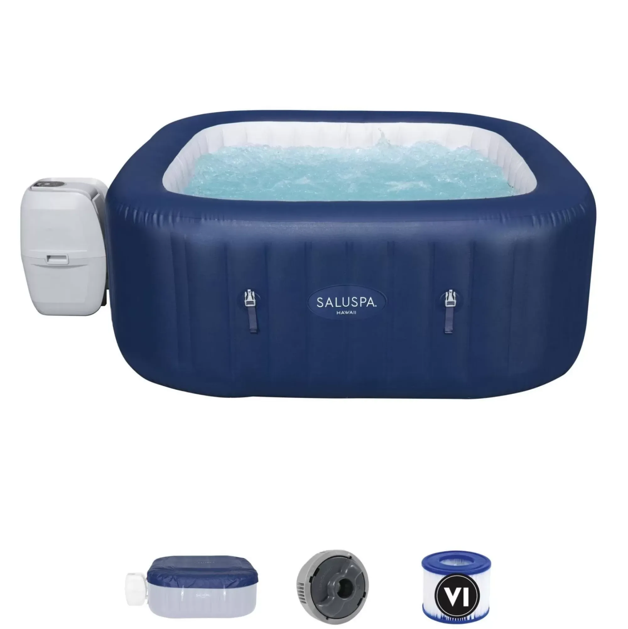 Bestway Airjet<Saluspa Hawaii Airjet Inflatable Hot Tub Spa 4-6 Person
