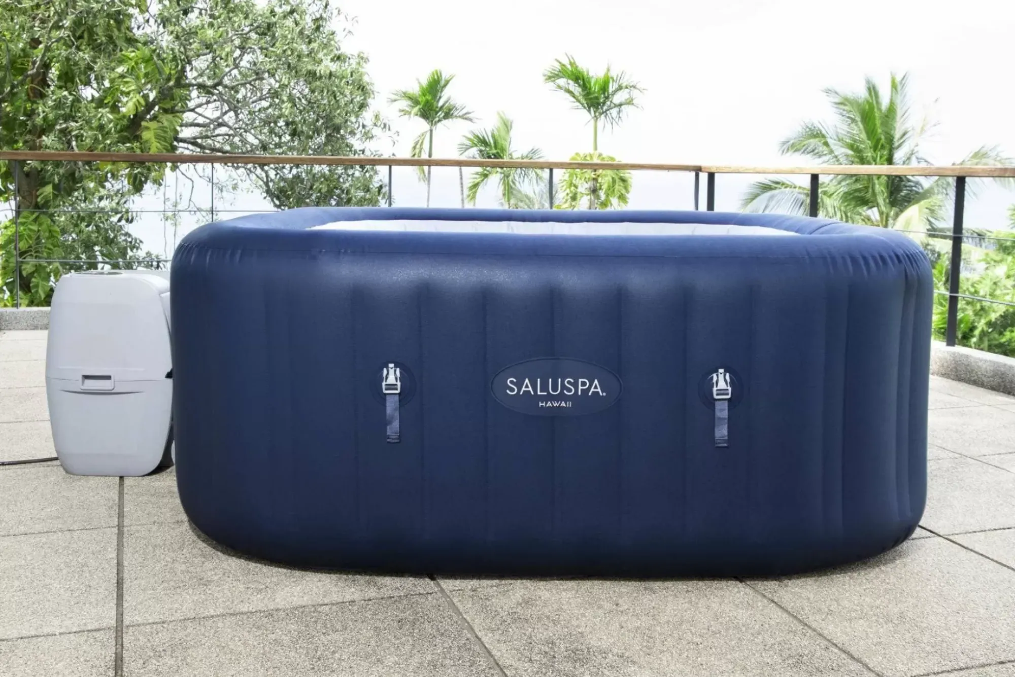 Bestway Airjet<Saluspa Hawaii Airjet Inflatable Hot Tub Spa 4-6 Person